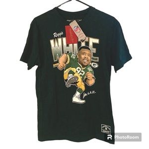 NWT Mitchell & Ness Green Bay Packers Reggie White Throwback T-Shirt Size Medium